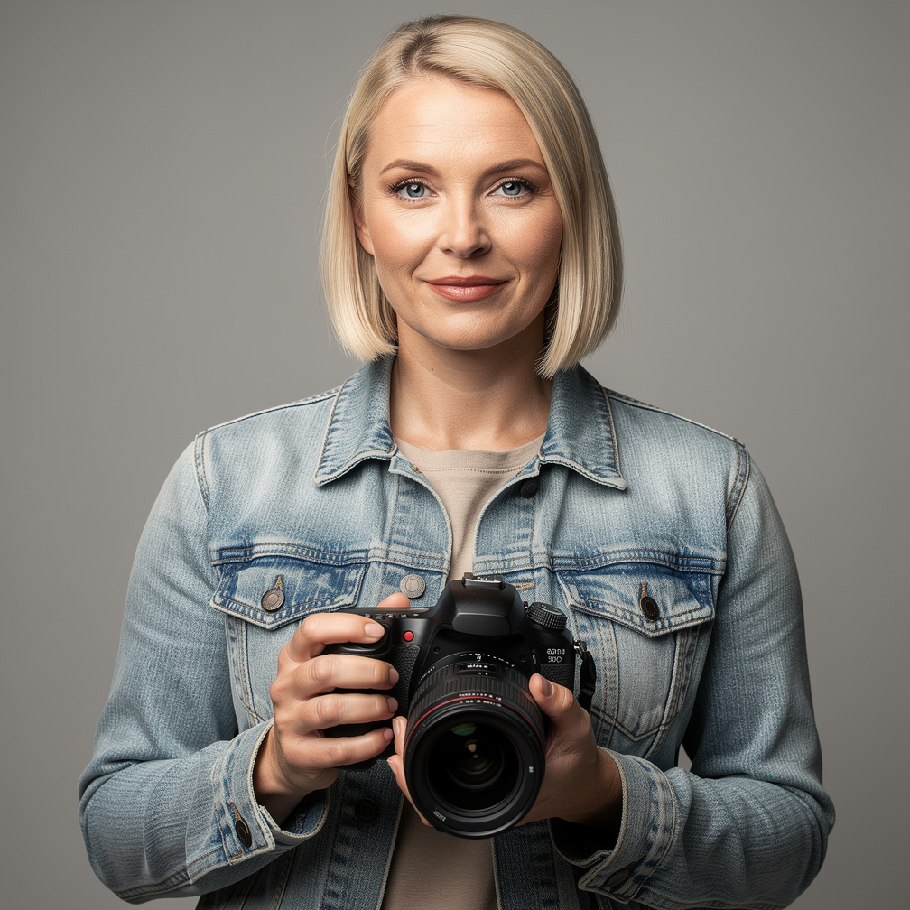 Portrait of a Danish female documentary photographer